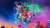 Super Mario 2 galaxy backdrop