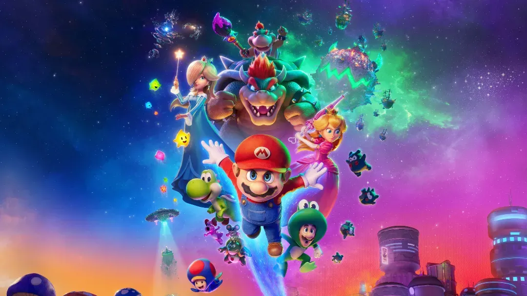 Super Mario 2 galaxy backdrop