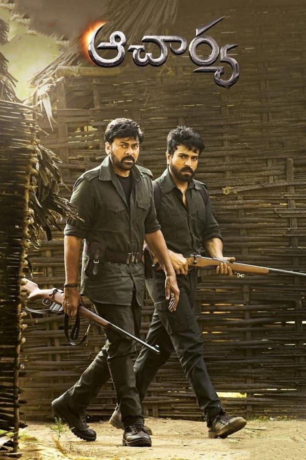 Poster of Acharya 2022 Uzbek tilida Hind kinosi jangari film O'zbekcha tarjimada HD skachat movie